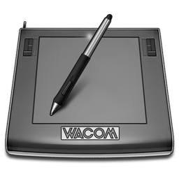 Grey Wacom Vector Look Icon 256x256 png